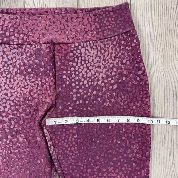 Soft Surroundings Women Size M Purple Speckled Ponte Pull On Straight Leg Pants - Picture 17 of 17